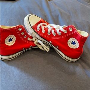 EUC red Converse All Star high tops